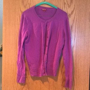 Purple button up cardigan